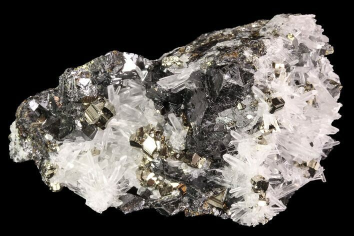 Sphalerite, Pyrite and Quartz Association - Peru #94406